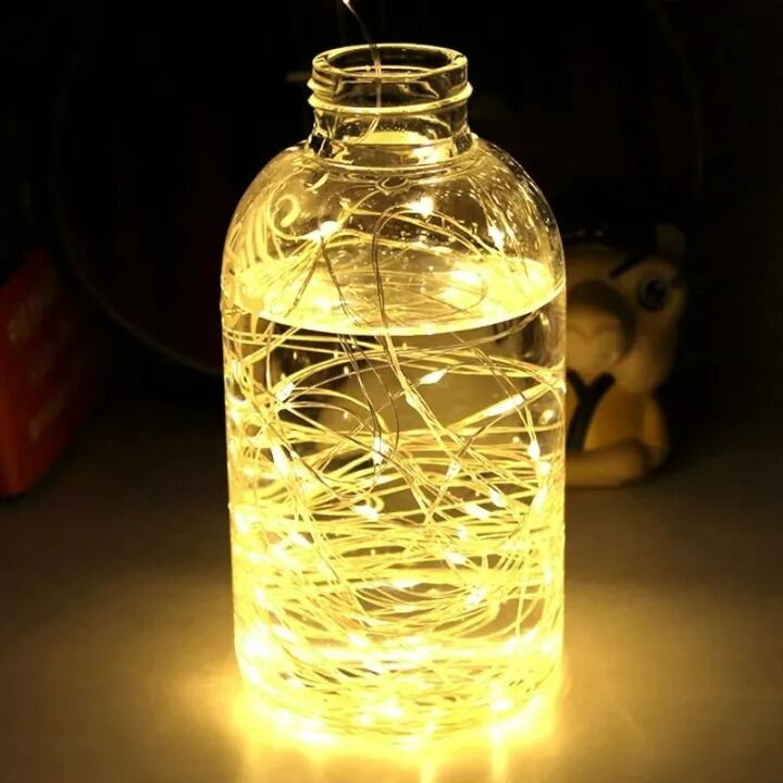 Picture of 50 LED Decorative Fairy String Lights – Warm Romantic Room Decoration Lights for Bedroom, Living Room, Wedding, Party, Festival & Home Decor Gold