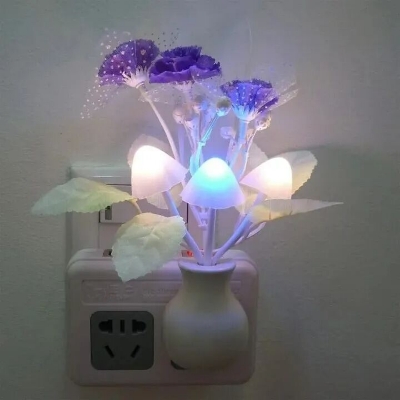 Picture of LED Dream Mushroom Sensor Night Light – Multicolor Auto On/Off Smart Lamp for Bedroom, Kids Room, Living Room, Nursery & Home Decoration Multicolor