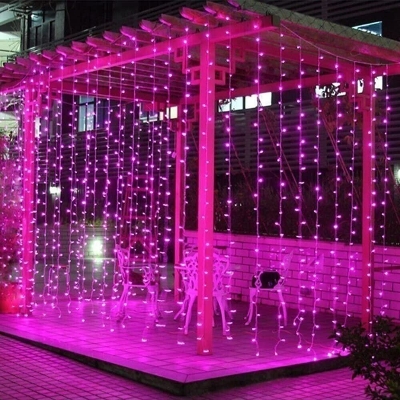 Picture of 30 Feet Pink & Green Fairy String Lights with 80 LEDs – Transparent Wire Decorative Curtain Light for Bedroom, Wedding, Party, Festival, Home & Indoor Decoration with 8 Lighting Modes & Remote Control 