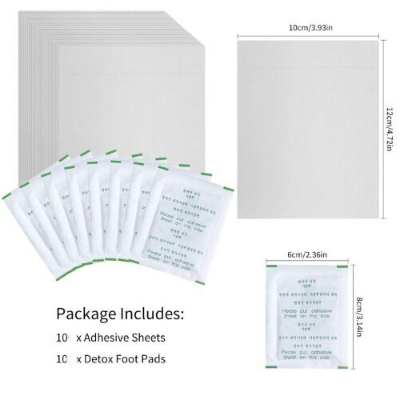 Picture of KINOKI Herbal Detox Foot Pads (10 Pcs) – Overnight Foot Care Patches for Relaxation, Comfortable Night Use & Daily Wellness Support Multicolor