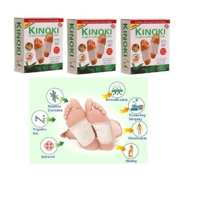 Picture of KINOKI Herbal Detox Foot Pads (10 Pcs) – Overnight Foot Care Patches for Relaxation, Comfortable Night Use & Daily Wellness Support Multicolor