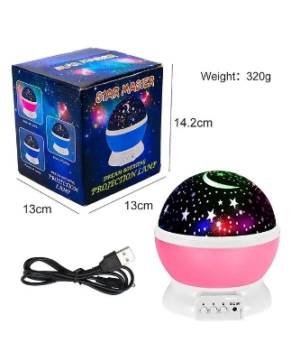 Picture of AC/DC Baby Sleep Lighting Romantic Sky Star Master Night Light Projector – Colorful Starry Sky LED Projection Lamp for Bedroom Kids Room Home Decoration Multicolor