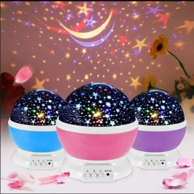 Picture of AC/DC Baby Sleep Lighting Romantic Sky Star Master Night Light Projector – Colorful Starry Sky LED Projection Lamp for Bedroom Kids Room Home Decoration Multicolor