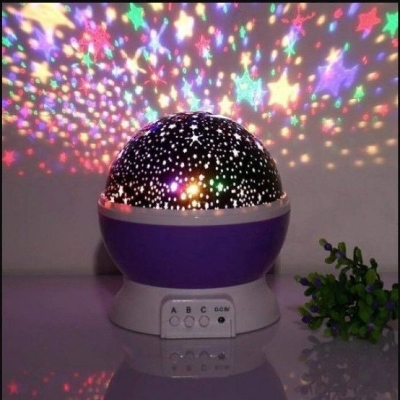 Picture of AC/DC Baby Sleep Lighting Romantic Sky Star Master Night Light Projector – Colorful Starry Sky LED Projection Lamp for Bedroom Kids Room Home Decoration Multicolor