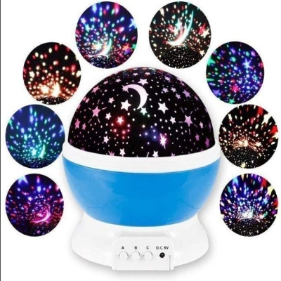 Picture of AC/DC Baby Sleep Lighting Romantic Sky Star Master Night Light Projector – Colorful Starry Sky LED Projection Lamp for Bedroom Kids Room Home Decoration Multicolor