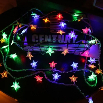 Picture of 28 Piece LED Star Fairy String Light 13 Feet Decorative Room Decoration Light for Wedding Party Bedroom Home Wall Indoor Decorative Lighting Multicolor