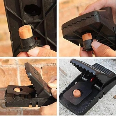 Picture of Mouse Killer Trap Cage 5×3×3 Inches – Reusable Rat Trap Safe Rodent Catcher for Home Kitchen Warehouse Indoor Outdoor Pest Control Use Black