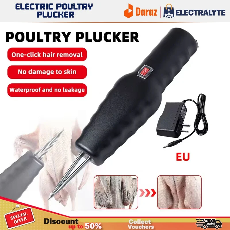 Picture of Handheld Electric Chicken Plucker Machine – Portable Waterproof Poultry Feather Remover for Chicken, Duck, Goose, Turkey & Quail Multicolor