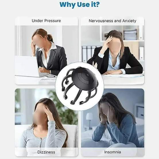 Picture of LM080 Electric Head Massager Rechargeable – Wireless Scalp Massager with USB Charging & 3 Massage Modes | Stress Relief, Relaxation, Deep Sleep & Head Massage Device Multicolor