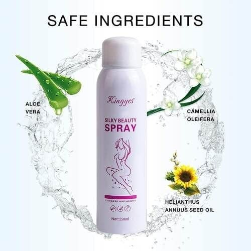 Picture of Kingyes Silky Beauty Hair Removal Spray 150ml – Fast Acting Gentle Hair Removal Spray for Smooth Soft Skin Care for Women and Men White