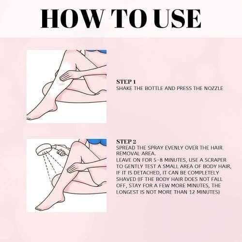 Picture of Kingyes Silky Beauty Hair Removal Spray 150ml – Fast Acting Gentle Hair Removal Spray for Smooth Soft Skin Care for Women and Men White