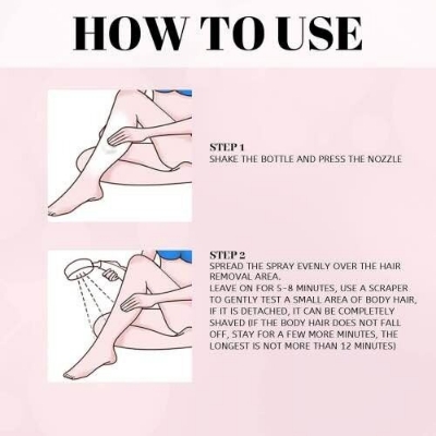 Picture of Kingyes Silky Beauty Hair Removal Spray 150ml – Fast Acting Gentle Hair Removal Spray for Smooth Soft Skin Care for Women and Men White