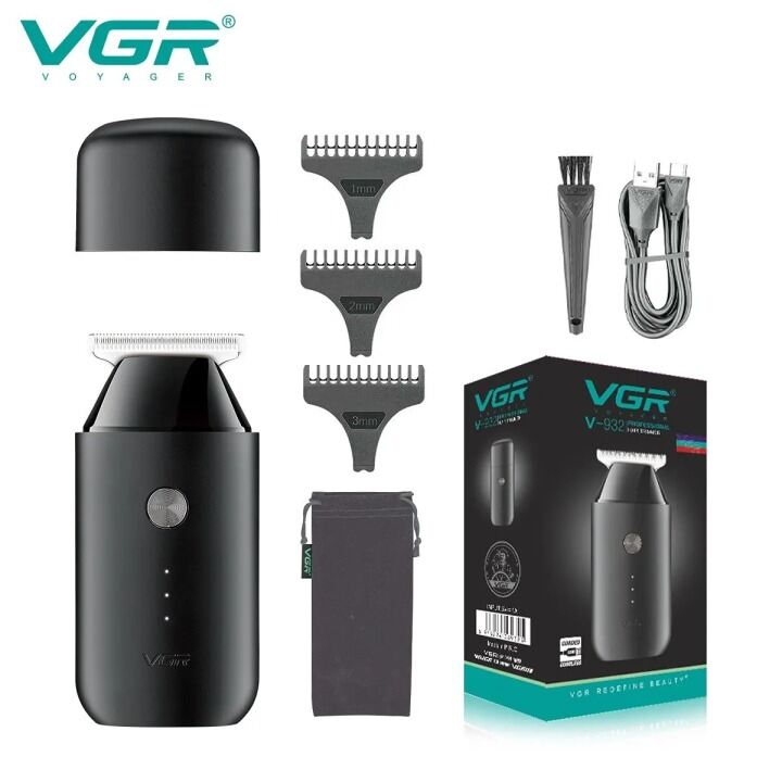 Picture of VGR V-932 Hair Clipper & Beard Trimmer for Men – Cordless Rechargeable Professional Trimmer with Type-C Fast Charging, Stainless Steel Blade & Travel Lock 