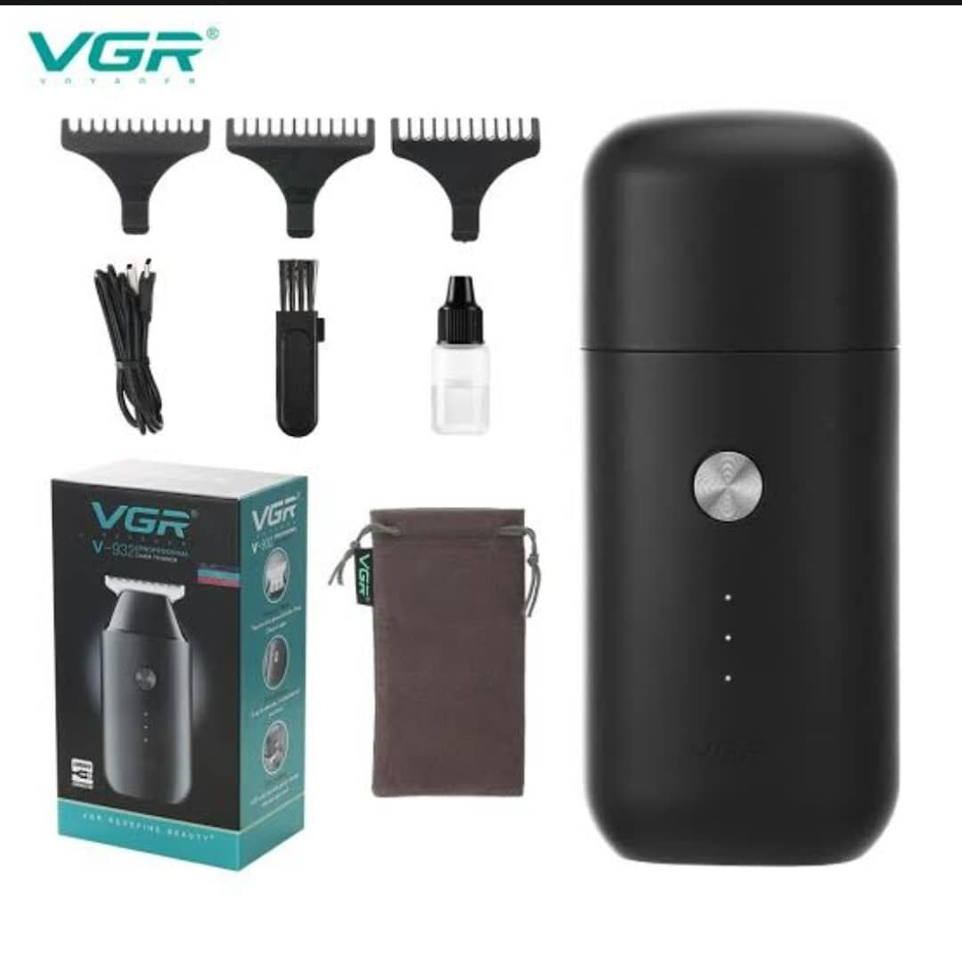 Picture of VGR V-932 Hair Clipper & Beard Trimmer for Men – Cordless Rechargeable Professional Trimmer with Type-C Fast Charging, Stainless Steel Blade & Travel Lock 