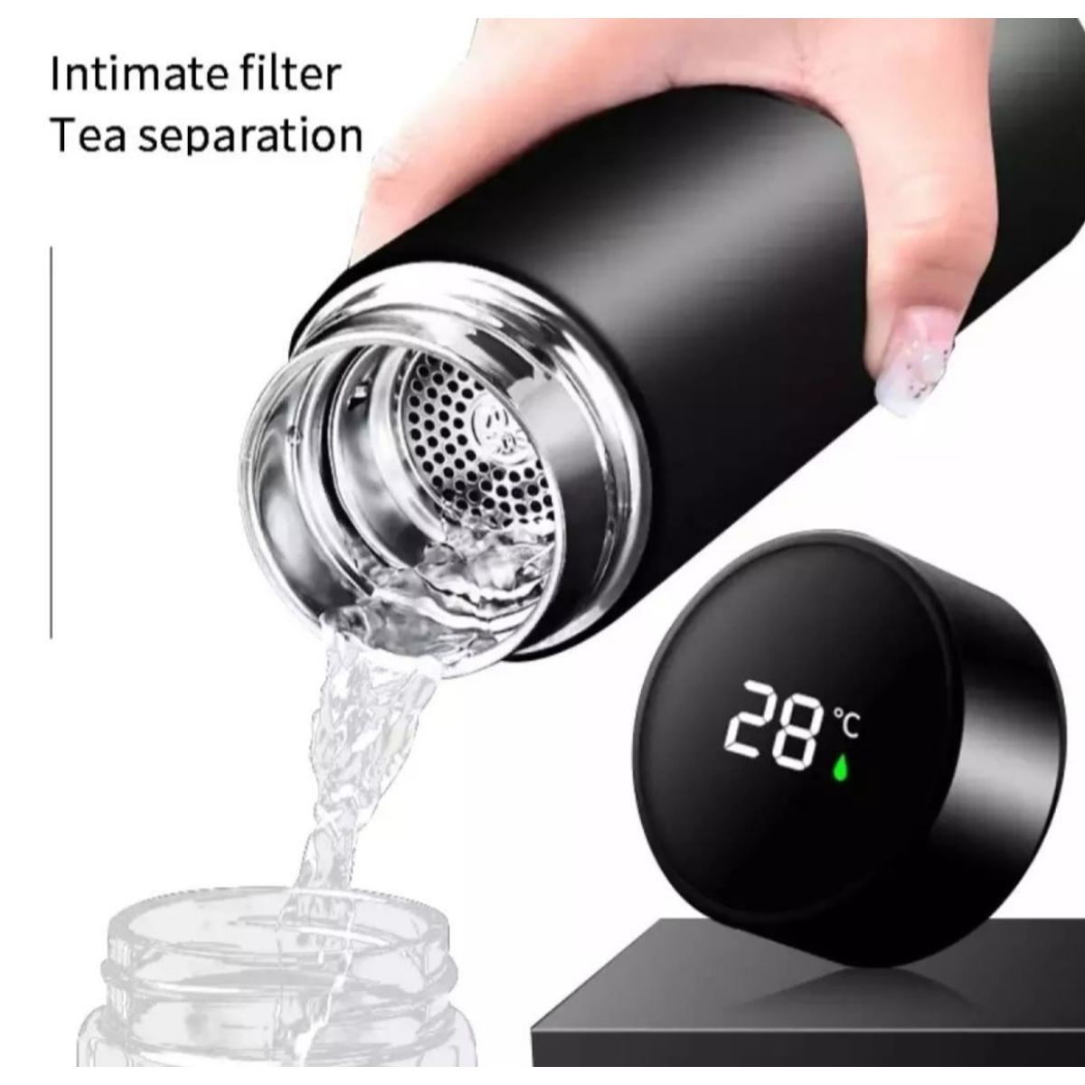 Picture of 500ML Smart Temperature Display Vacuum Flask | Stainless Steel Insulated Water Bottle with LED Temperature Display Multicolor