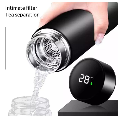 Picture of 500ML Smart Temperature Display Vacuum Flask | Stainless Steel Insulated Water Bottle with LED Temperature Display Multicolor