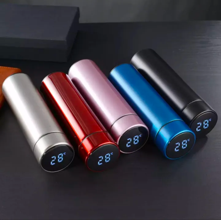 Picture of 500ML Smart Temperature Display Vacuum Flask | Stainless Steel Insulated Water Bottle with LED Temperature Display Multicolor