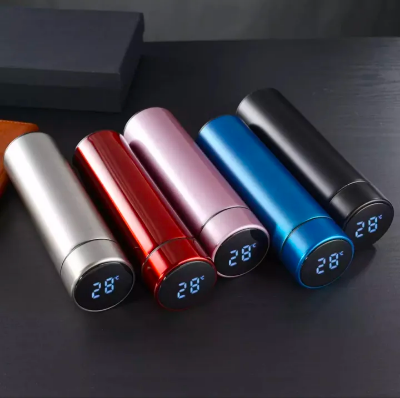 Picture of 500ML Smart Temperature Display Vacuum Flask | Stainless Steel Insulated Water Bottle with LED Temperature Display Multicolor