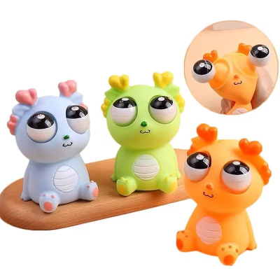 Picture of Eye Popping Dragon Stress Relief Toy | Funny Squeeze Dragon Fidget Toy for Stress Relief & Sensory Play 