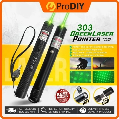 Picture of Green Laser Pointer Light 532nm Adjustable Focus Laser Beam High Power Long Range Green Laser Torch Portable Precision Laser Light for Outdoor Presentation Night Use Travel and Professional Demonstration Green