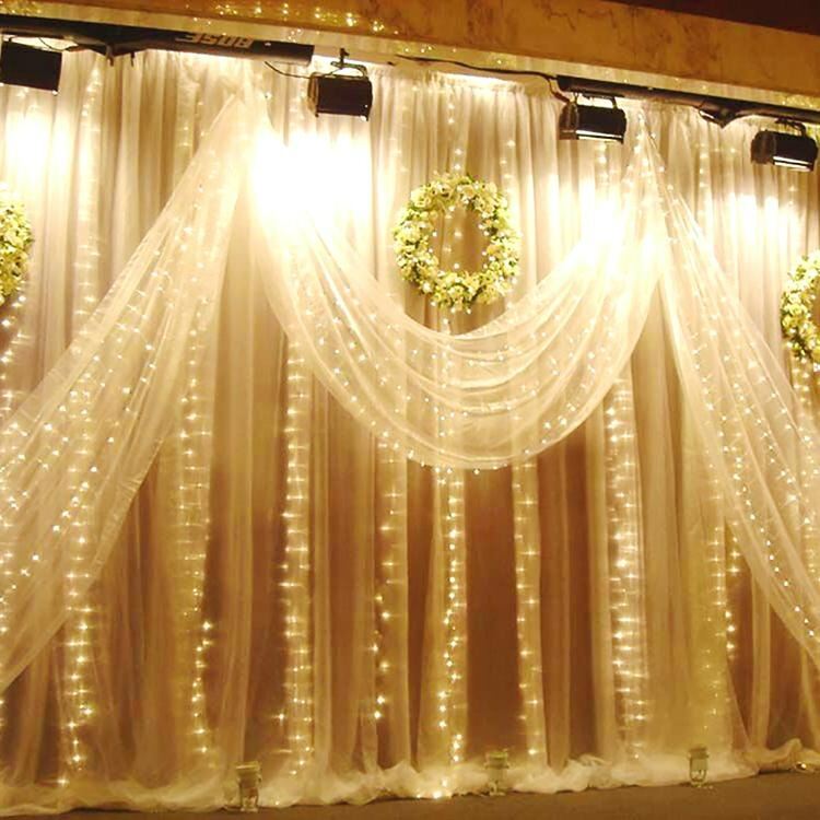 Picture of Golden Colour Fairy String Lights 30 Feet Warm White LED Decorative String Lights for Room Bedroom Curtain Wedding Party Festival Indoor Outdoor Home Decoration Ambient Lighting Fairy Lights Gold