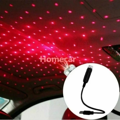 Picture of USB Star Night Light Projector Romantic Galaxy Car Roof Light Mini LED Atmosphere Lamp 2 in 1 USB Star Lights Laser Projection Night Light for Car Interior Roof Ceiling Bedroom Party Decoration Ambient Lighting Multicolor