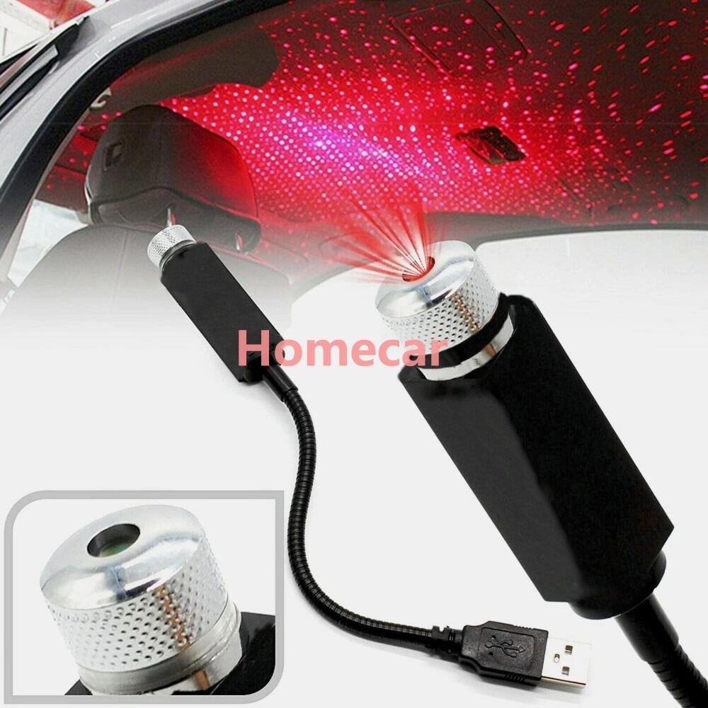 Picture of USB Star Night Light Projector Romantic Galaxy Car Roof Light Mini LED Atmosphere Lamp 2 in 1 USB Star Lights Laser Projection Night Light for Car Interior Roof Ceiling Bedroom Party Decoration Ambient Lighting Multicolor