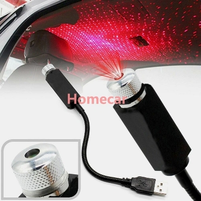 Picture of USB Star Night Light Projector Romantic Galaxy Car Roof Light Mini LED Atmosphere Lamp 2 in 1 USB Star Lights Laser Projection Night Light for Car Interior Roof Ceiling Bedroom Party Decoration Ambient Lighting Multicolor