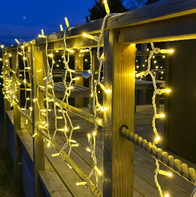 Picture of 20 LED Golden Fairy String Lights Warm White Decorative Fairy Light for Room Bedroom Wedding Party Indoor Outdoor Home Decoration Battery Operated LED String Lights for Festival and Events 20 Led Gold