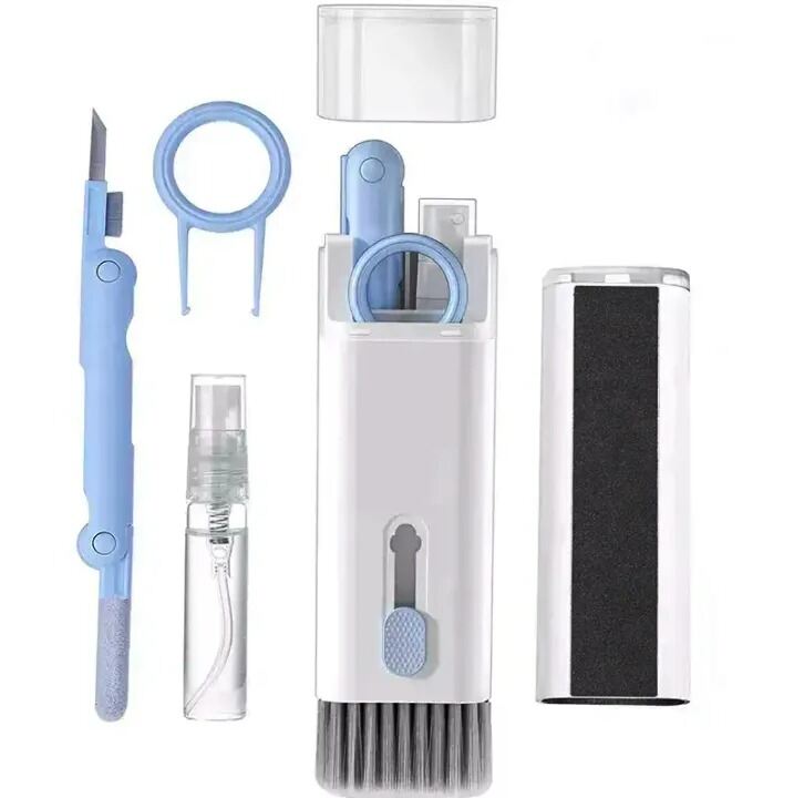 Picture of 7 in 1 Electronic Cleaning Brush Kit – Multifunction Keyboard Cleaner with 3 in 1 Cleaning Pen for AirPods Earphones Laptop Phone PC Monitor Digital Device Cleaning Tool 