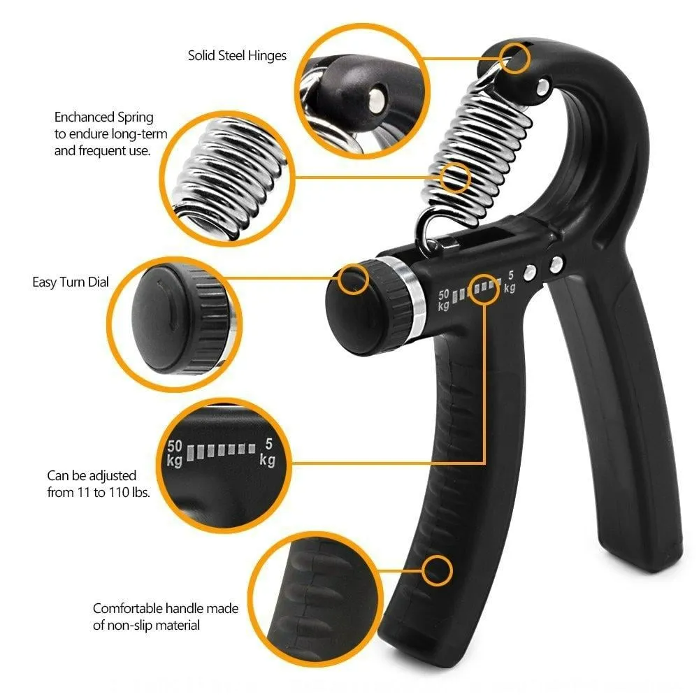 Picture of Counting Grip Strengthener Hand Grip with Digital Counter | Adjustable 10–60KG Forearm & Hand Exercise Trainer Multicolor