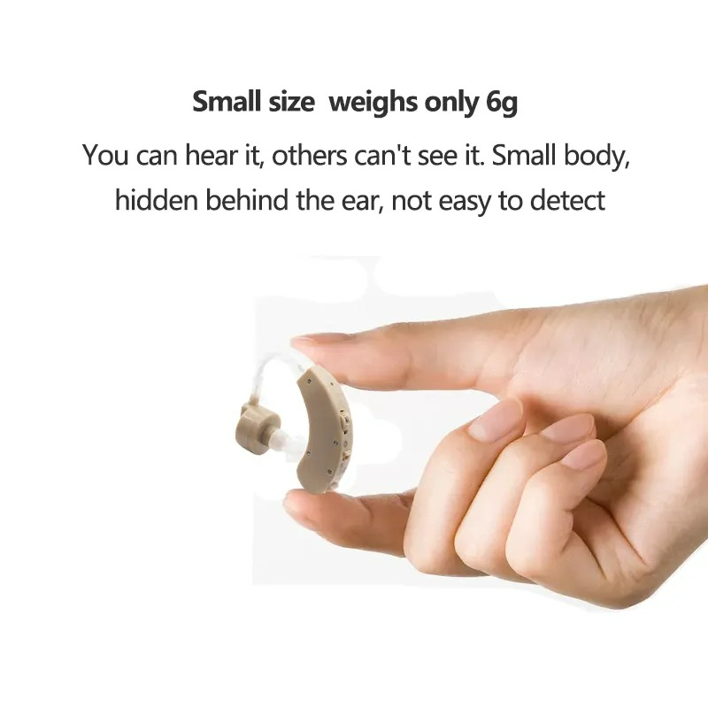Picture of Ear Hearing Aid Machine | BTE Sound Amplifier for Clear Hearing Assistance | Cyber Sonic Bionic Ear Brown