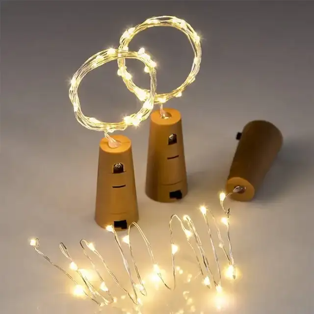 Picture of Bottle Cork LED String Light 7 Feet – Battery Operated Fairy Light with Switch & Free Battery for Bottle Decoration, Party & Home Decor Multicolor