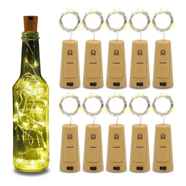 Picture of Bottle Cork LED String Light 7 Feet – Battery Operated Fairy Light with Switch & Free Battery for Bottle Decoration, Party & Home Decor Multicolor