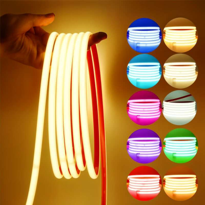 Picture of GearUP NEON LED Strip Light 5 Meter White Color Waterproof IP65 Flexible Neon Rope Light 12V LED Light Strip Room Decoration Home Decor Wall Lighting Shop Sign Board Outdoor Indoor Light White