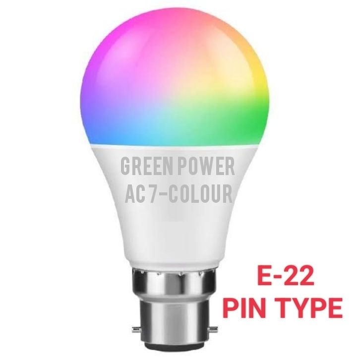 Picture of RGB 7 Color LED Bulb 9W Multicolor Smart Light | Color Changing LED Lamp | RGB LED Light Bulb | 7 Color Auto Change Bulb | Decorative Room Light | Colorful LED Lighting AC 220V Multicolor