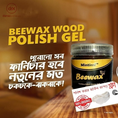 Picture of Premium Natural Beeswax Wood Polish – High Quality Furniture Wax for Restoring Shine, Protecting Wooden Furniture, Partex, Rattan & Wood Surface Care 