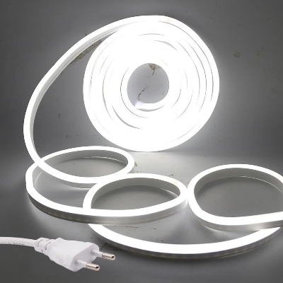 Picture of Neon LED Strip Light DC 12V IP65 Waterproof – 2835 Flexible Ribbon Rope Light with 120 LEDs/M for Bedroom, Room, Shop, Sign Board & Decorative Lighting-Neon Strip Light White