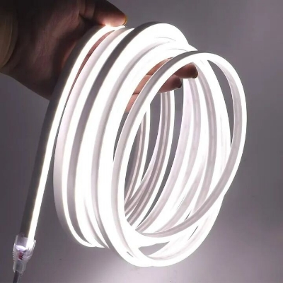 Picture of Neon LED Strip Light DC 12V IP65 Waterproof – 2835 Flexible Ribbon Rope Light with 120 LEDs/M for Bedroom, Room, Shop, Sign Board & Decorative Lighting-Neon Strip Light White