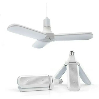 Picture of Foldable Fan Blade LED Bulb B22 Pin Adjustable Ceiling Lamp – High Brightness Energy Saving LED Light for Home Room Garage Warehouse Indoor Lighting White