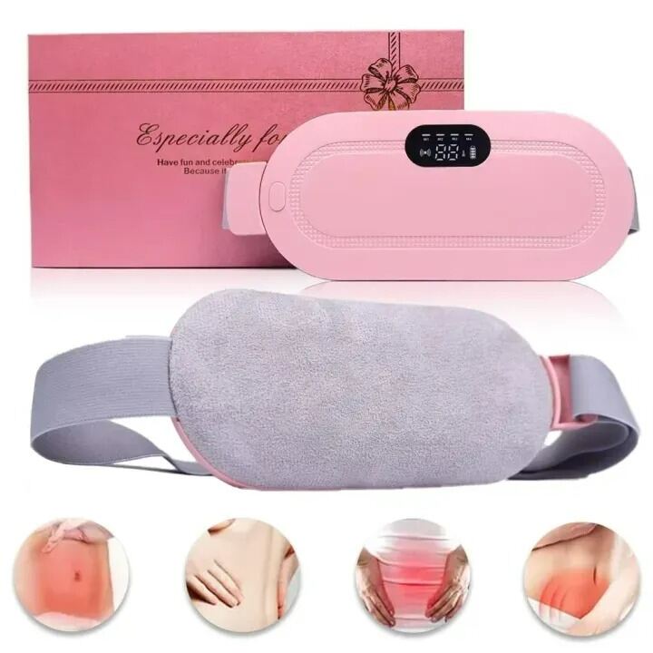 Picture of Portable Cordless Heating Pad for Period Cramps – Fast Heating Menstrual Relief Belt with 6 Heat Levels 6 Massage Modes Belly Back Pain Relief Massager for Women Multicolor