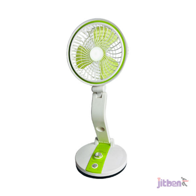 Picture of 6" Mini Rechargeable YG-731 Fan | AC/DC Portable Folding Fan with LED Light & Rechargeable Battery Multicolor