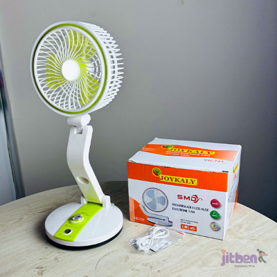 Picture of 6" Mini Rechargeable YG-731 Fan | AC/DC Portable Folding Fan with LED Light & Rechargeable Battery Multicolor