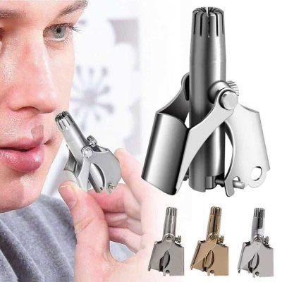 Picture of Mini Manual Nose Hair Trimmer for Men – Stainless Steel Precision Nose and Ear Hair Clipper Portable Painless Grooming Tool for Daily Personal Care 