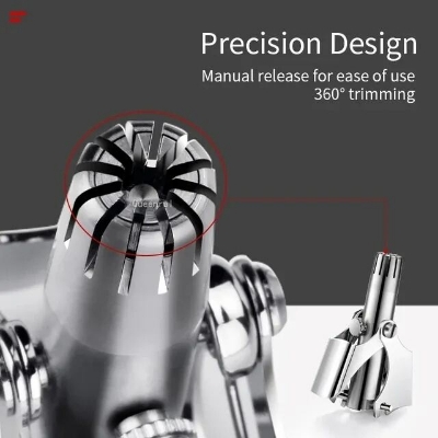 Picture of Mini Manual Nose Hair Trimmer for Men – Stainless Steel Precision Nose and Ear Hair Clipper Portable Painless Grooming Tool for Daily Personal Care 