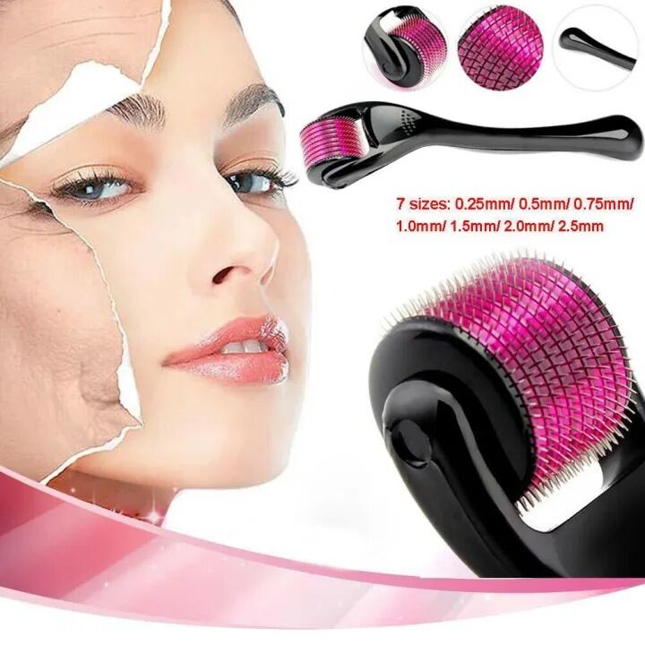 Picture of Derma Roller Micro Needle for Hair, Beard & Skin Care – Stainless Steel Microneedling Roller for Scalp, Facial Skin Care and Personal Grooming 