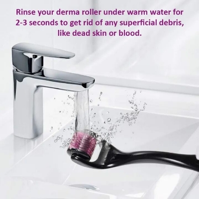 Picture of Derma Roller Micro Needle for Hair, Beard & Skin Care – Stainless Steel Microneedling Roller for Scalp, Facial Skin Care and Personal Grooming 