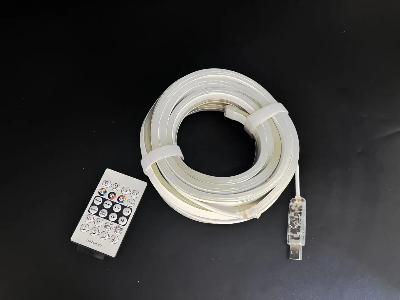 Picture of 5 Meter/16 Feet Heavy Duty RGBIC Neon LED Strip Light with Bluetooth App & Remote Control - Premium 5V USB Waterproof Flexible Ribbon for Room Decoration RGB