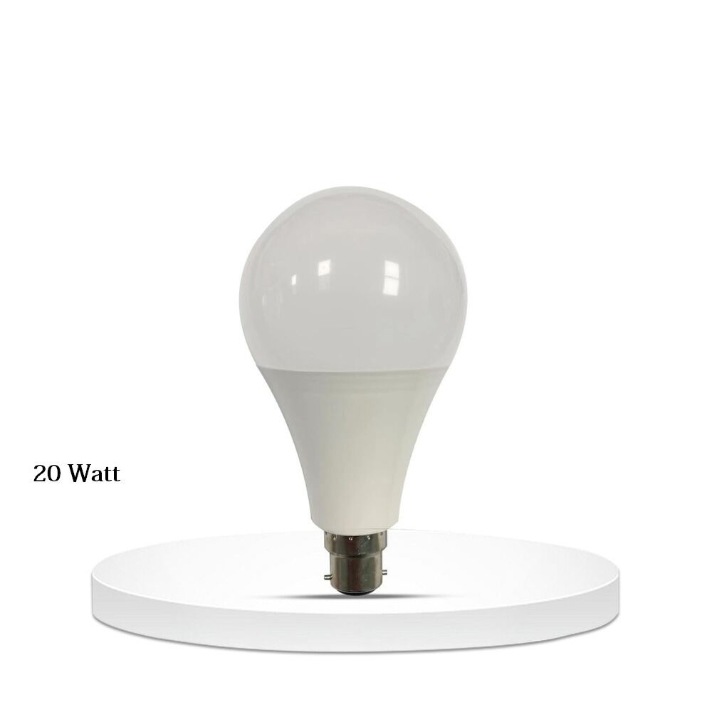 Picture of Solar LED Bulb 20W DC 12V E22 Pin Holder – High Brightness Energy Saving LED Light for Solar System, Bedroom, Garden, Outdoor & DIY Lighting White