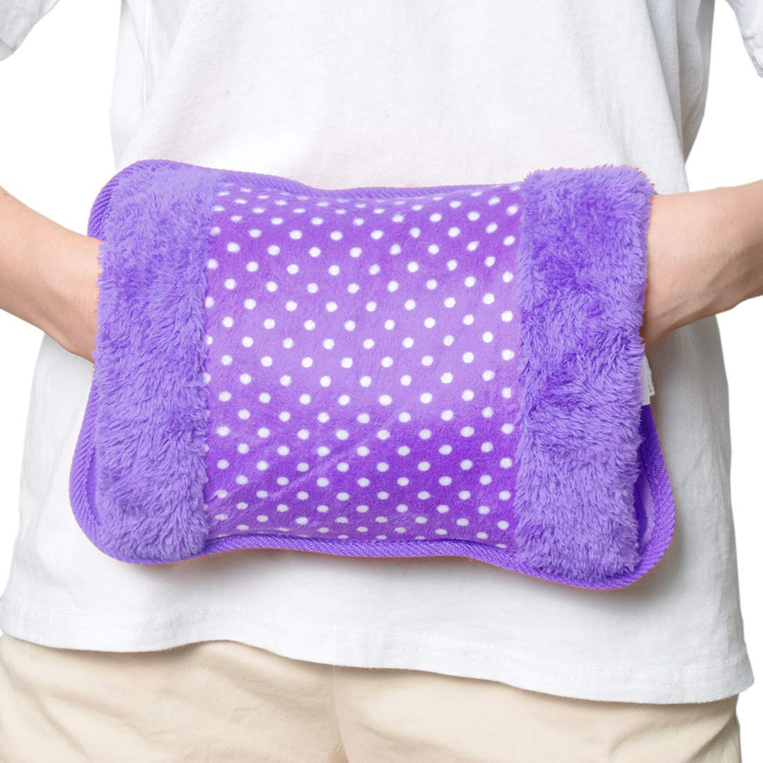 Picture of Electric Hot Water Heating Bag with Soft Plush Cover | Rechargeable Heat Therapy Pad for Warm Comfort & Daily Use Multicolor